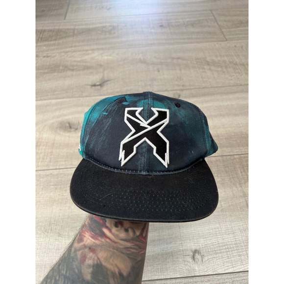 Excision Other - Excision Snapback Hat Black Green Tie Dye EDM Rave Festival Hat Dubstep Merch OS